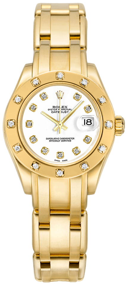 Rolex Pearlmaster Self winding Automatic White Ladies Watch 80318-WHTDP 