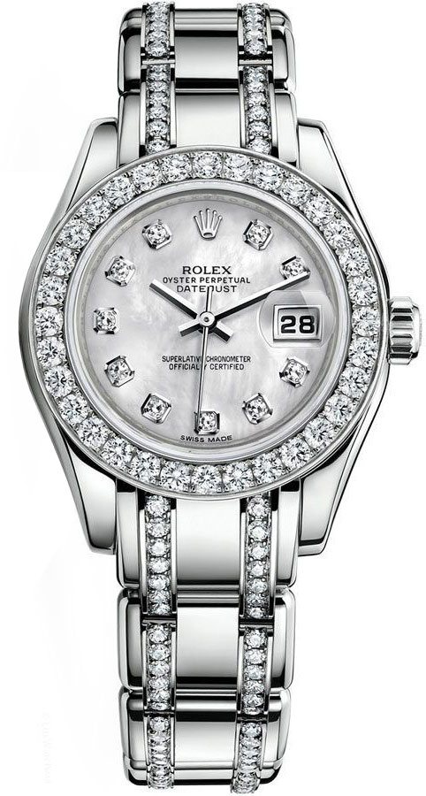 Rolex Pearlmaster Self winding Automatic White Ladies Watch 80299-0010 