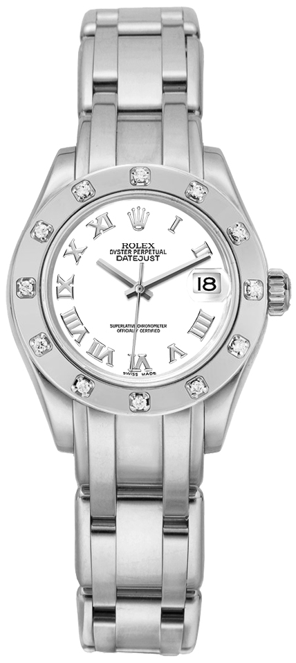 Rolex Pearlmaster Self winding Automatic White Ladies Watch 80319-0040 