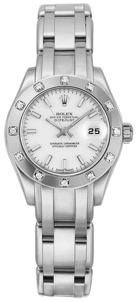 Rolex Pearlmaster Self winding Automatic White Ladies Watch 80319-WHITE 