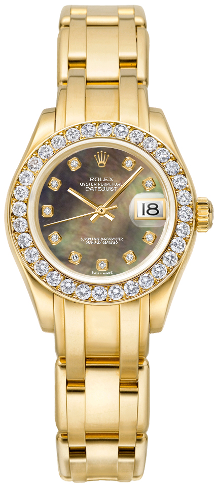 Rolex Pearlmaster Self winding Automatic Black Ladies Watch 80298-BMOPDDP 