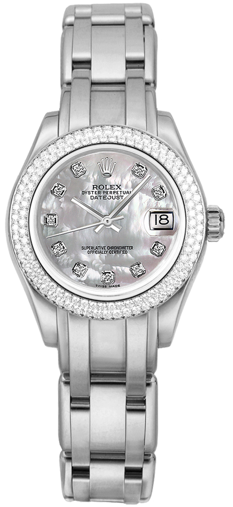 Rolex Pearlmaster Self winding Automatic White Ladies Watch 81339-MOPD 