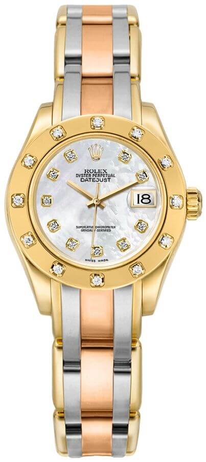 Rolex Pearlmaster Self winding Automatic White Ladies Watch 80318-MOPDPMT 