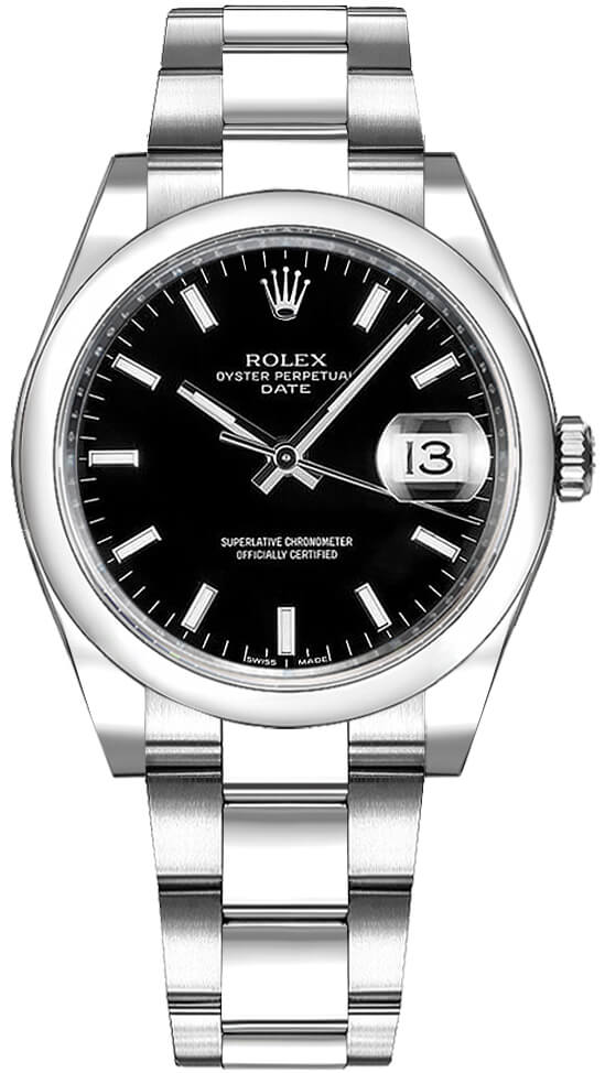 Rolex Oyster Perpetual Self winding Automatic Black Watch 115200-0004 