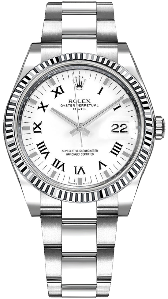 Rolex Oyster Perpetual Self winding Automatic White Ladies Watch 115234-WHTRSO 