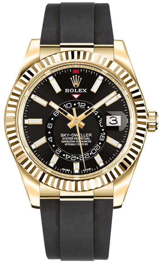 Rolex Sky-Dweller Self winding Automatic Black Mens Watch 326238-0009 