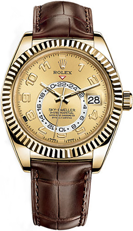 Rolex Sky-Dweller Self winding Automatic Champagne Mens Watch 326138-0004 