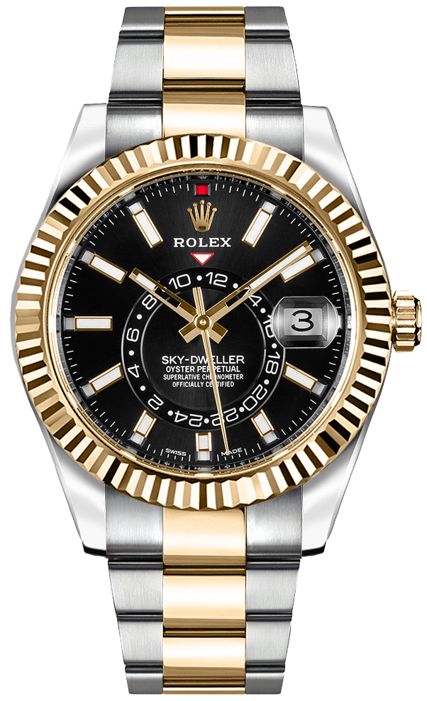 Rolex Sky-Dweller Self winding Automatic Black Mens Watch 326933-0002 