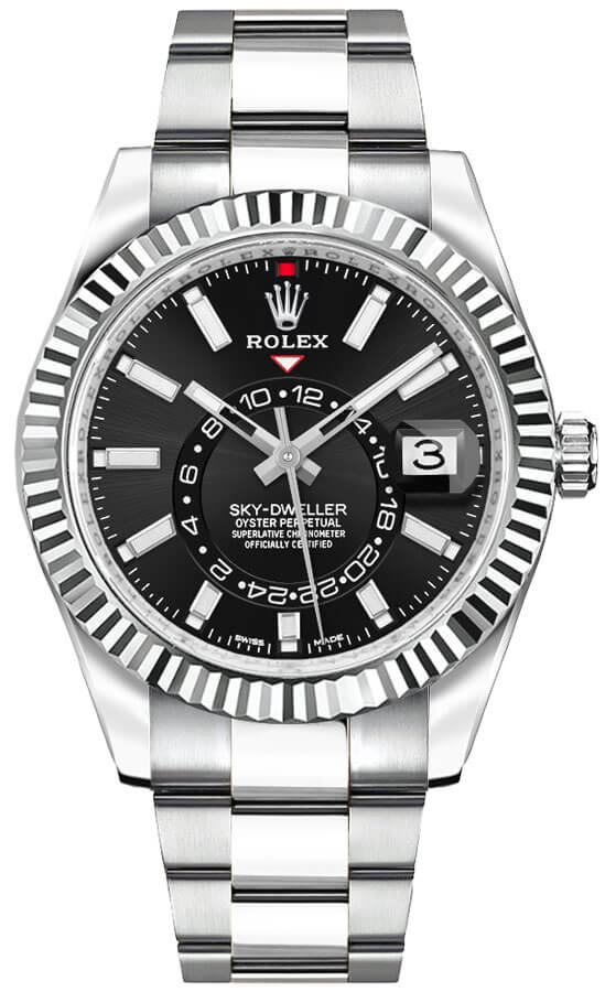 Rolex Sky-Dweller Self winding Automatic Black Mens Watch 326934-0005 