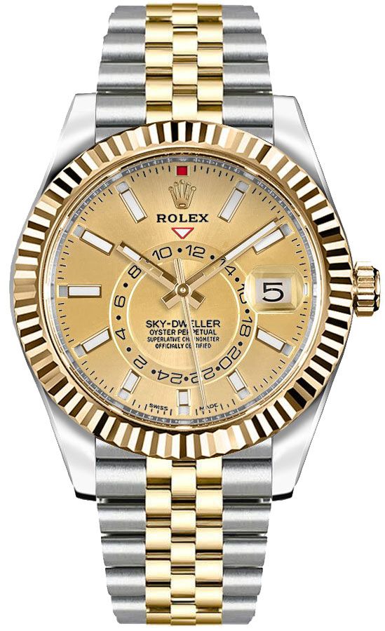 Rolex Sky-Dweller Self winding Automatic Champagne Mens Watch 326933-0004 