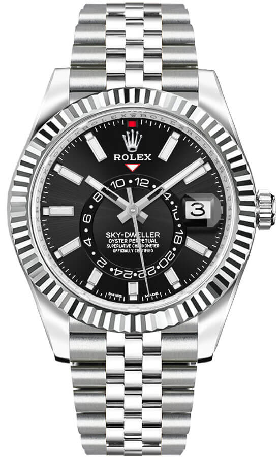 Rolex Sky-Dweller Self winding Automatic Black Mens Watch 326934-0006 