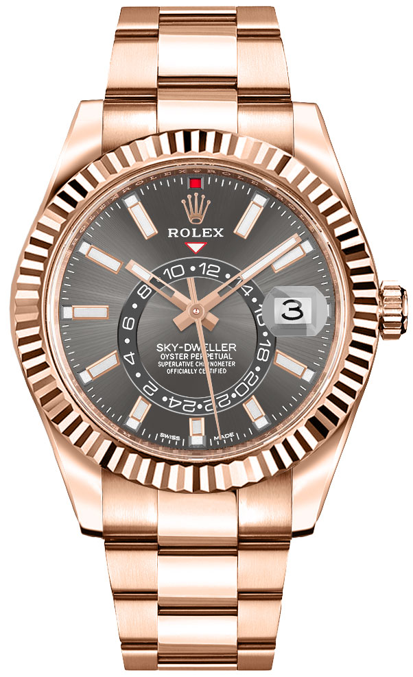 Rolex Sky-Dweller Self winding Automatic Dark Rhodium Mens Watch 326935-0007 