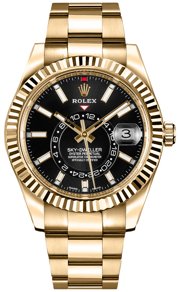 Rolex Sky-Dweller Self Winding Automatic Black Mens Watch 326938-0004 