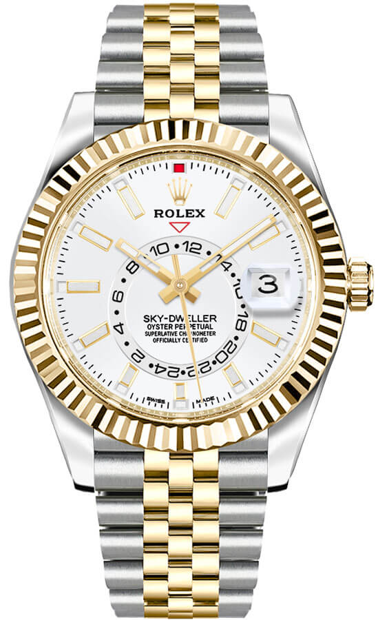 Rolex Sky-Dweller Self winding Automatic White Mens Watch 326933-0010 
