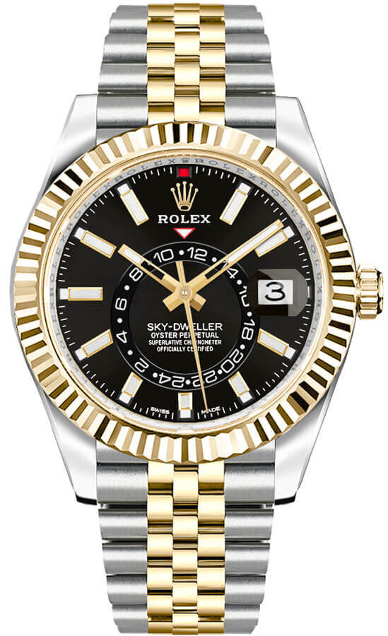 Rolex Sky-Dweller Self Winding Automatic Black Mens Watch 326933-0005 