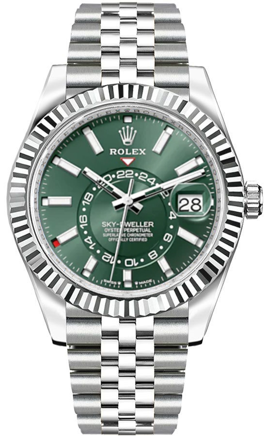 Rolex Sky-Dweller Self Winding Automatic Green Mens Watch 336934-0002 