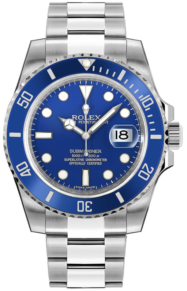 Rolex Submariner Self winding Automatic Blue Mens Watch 116619LB-0001 