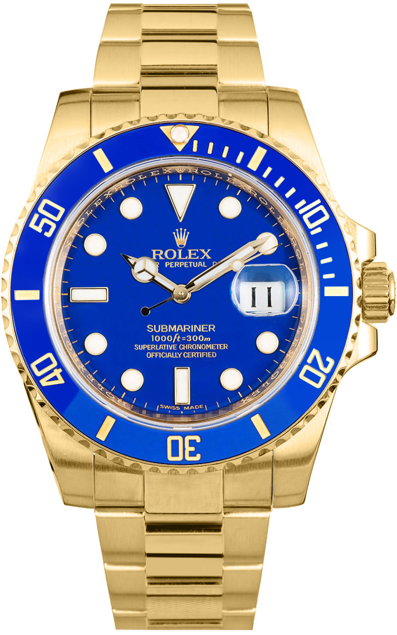 Rolex Submariner Self winding Automatic Blue Mens Watch 16618-BLU 