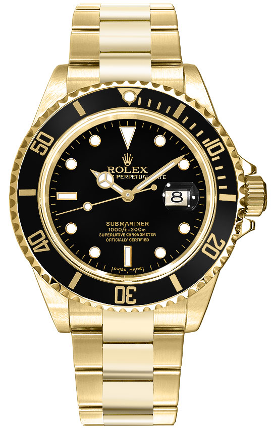 Rolex Submariner Self winding Automatic Black Watch 16618-BLK 
