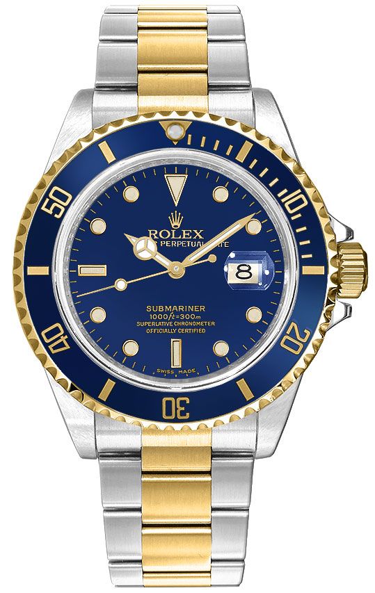 Rolex Submariner Self winding Automatic Blue Mens Watch 16613LB 
