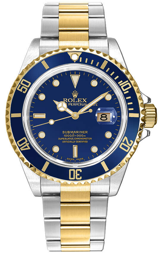 Rolex Submariner Self winding Automatic Blue Mens Watch 16803-BLUE 
