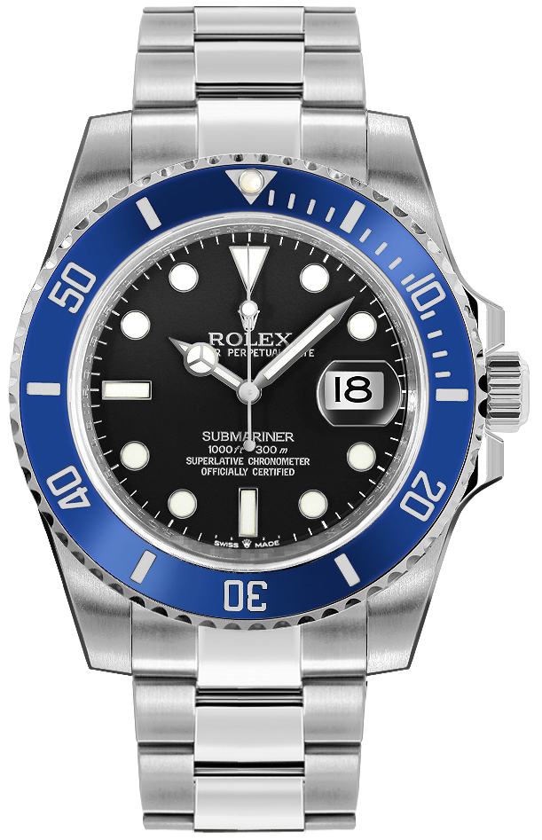 Rolex Submariner Self winding Automatic Black Mens Watch 126619LB-0003 