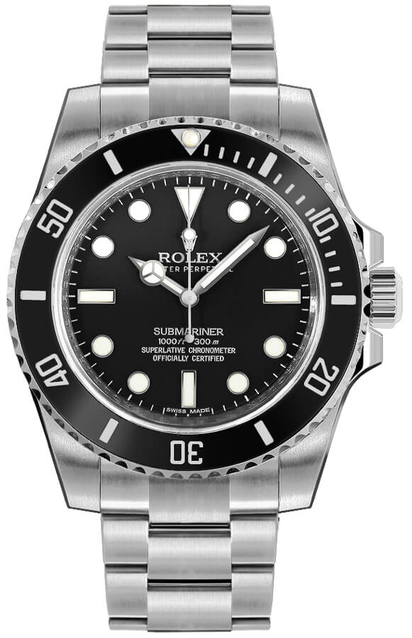 Rolex Submariner Self winding Automatic Black Mens Watch 114060-0002 