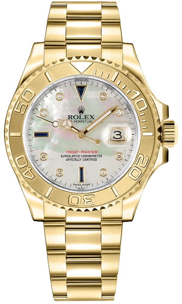 Rolex Yacht-Master Self winding Automatic Pearl White Watch 168628 