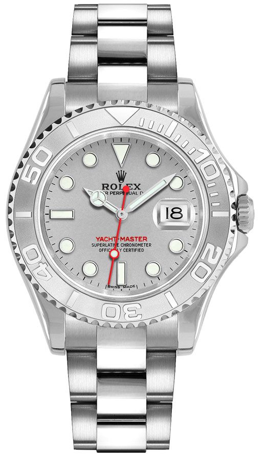 Rolex Yacht-Master Self winding Automatic Grey Mens Watch 16622-RHODIUM 