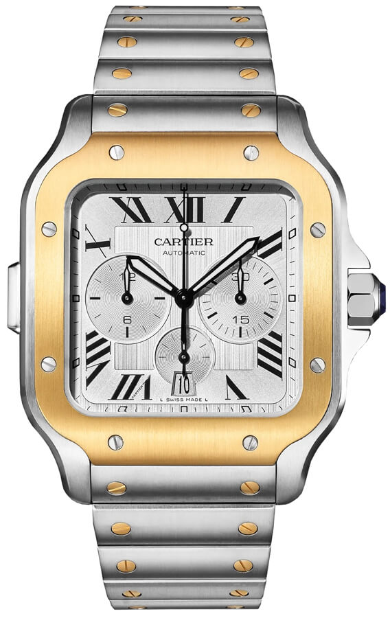 Cartier Santos De Cartier Self winding Automatic Silver Mens Watch W2SA0008 