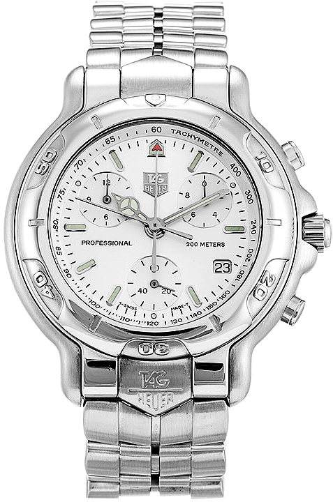 Tag Heuer 6000 Battery Operated Quartz Silver Mens Watch CH1110-BA0675 