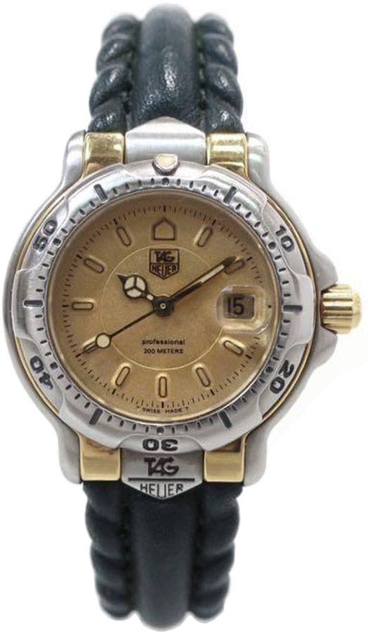 Tag Heuer 6000 Battery Operated Quartz Gold Ladies Watch WH1353-BLKLD 