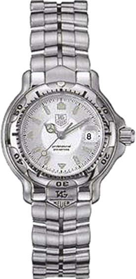 Tag Heuer 6000 Battery Operated Quartz Silver Ladies Watch WH1313-BA0677 