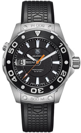 Tag Heuer Aquaracer Battery Operated Quartz Black Mens Watch WAJ1110-FT6015 