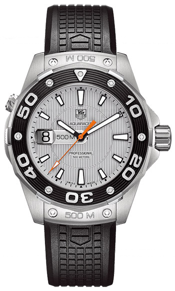 Tag Heuer Aquaracer Battery Operated Quartz Silver Mens Watch WAJ1111-FT6015 