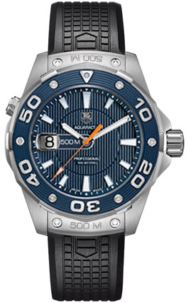 Tag Heuer Aquaracer Battery Operated Quartz Blue Mens Watch WAJ1112-FT6015 