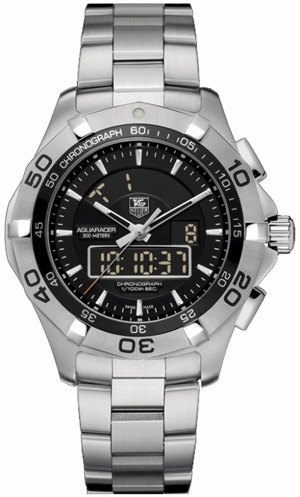 Tag Heuer Aquaracer Battery Operated Quartz Black Mens Watch CAF1010-BA0821 