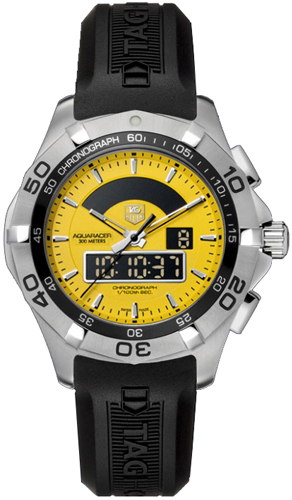 Tag Heuer Aquaracer Battery Operated Quartz Yellow Mens Watch CAF1011-FT8011 