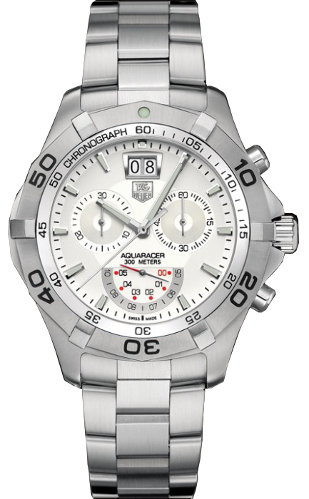 Tag Heuer Aquaracer Battery Operated Quartz Silver Mens Watch CAF101B-BA0821 