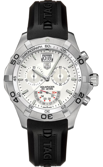 Tag Heuer Aquaracer Battery Operated Quartz Silver Mens Watch CAF101B-FT8011 