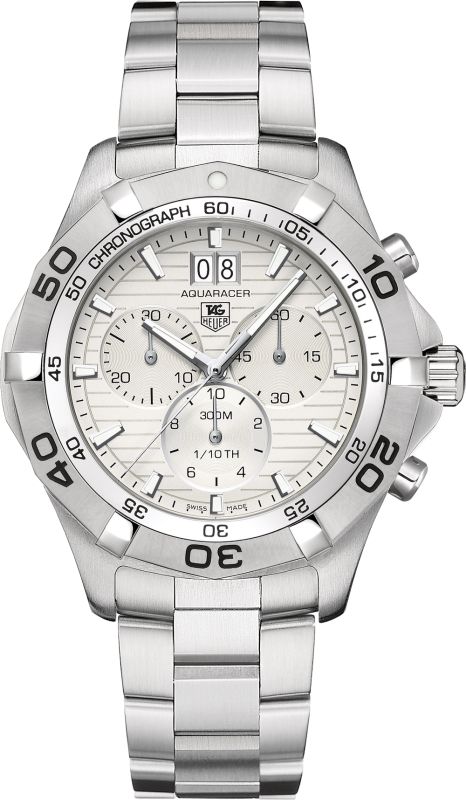 Tag Heuer Aquaracer Battery Operated Quartz Silver Mens Watch CAF101F.BA0821 
