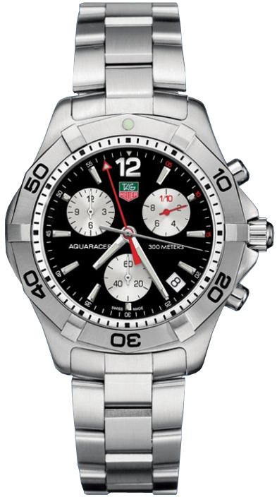 Tag Heuer Aquaracer Battery Operated Quartz Black Mens Watch CAF1110-BA0804 