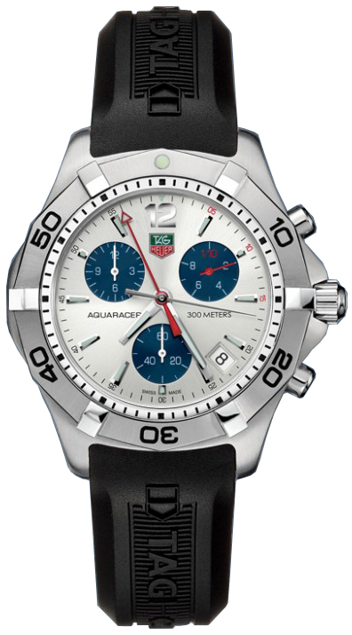 Tag Heuer Aquaracer Battery Operated Quartz Silver Mens Watch CAF1111-FT8010 