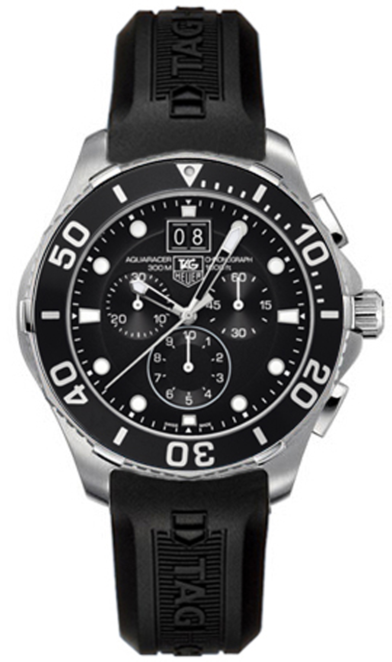 Tag Heuer Aquaracer Battery Operated Quartz Black Mens Watch CAN1010-FT8011 