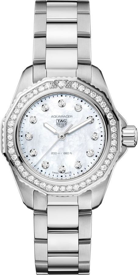 Tag Heuer Aquaracer Battery Operated Quartz White Ladies Watch WBP1417.BA0622 