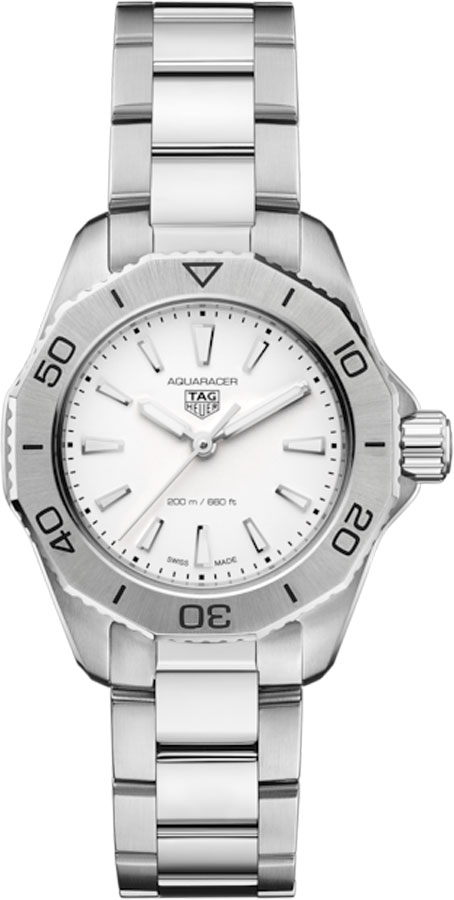 Tag Heuer Aquaracer Battery Operated Quartz White Ladies Watch WBP1411.BA0622 
