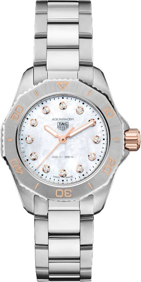 Tag Heuer Aquaracer Battery Operated Quartz White Ladies Watch WBP1450.BA0622 
