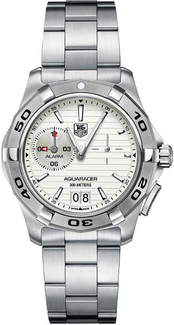 Tag Heuer Aquaracer Battery Operated Quartz White Mens Watch WAP111Y.BA0831 