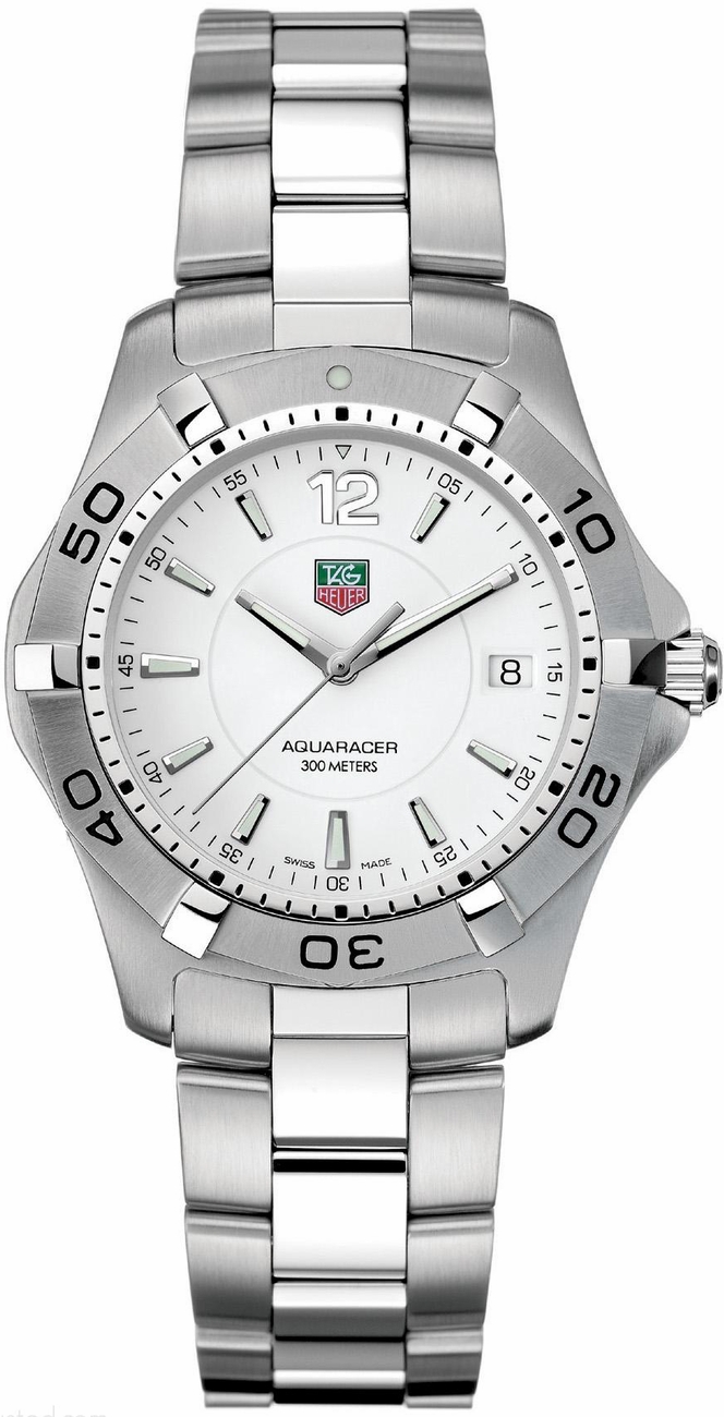 Tag Heuer Aquaracer 
Battery Operated Quartz White Mens Watch WAF1111.BA0801 
