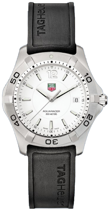Tag Heuer Aquaracer 
Battery Operated Quartz White Mens Watch WAF1111-FT8009 